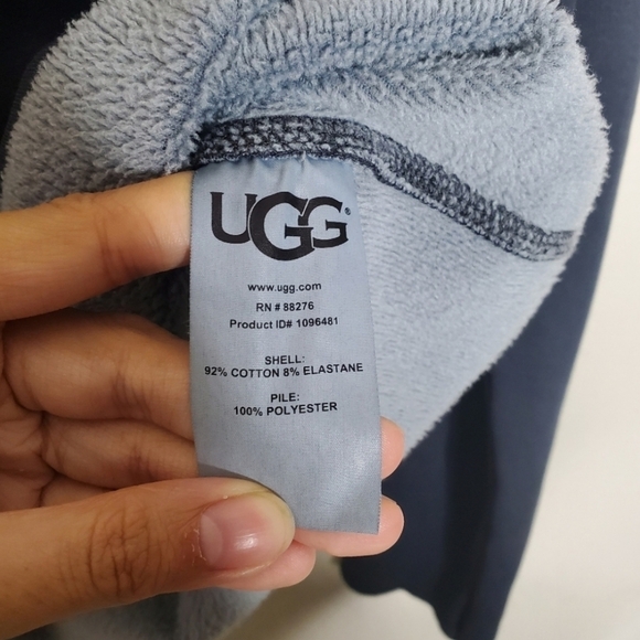 UGG Pilar Washed Charcoal Gray Fleece Pullover Hooded Sweatshirt - Picture 10 of 10